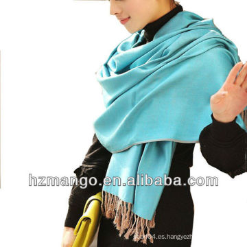Bufanda y mantón de viscosa de color sólido de doble cara